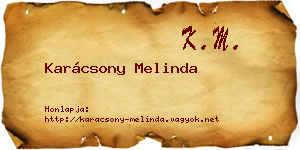Karácsony Melinda névjegykártya