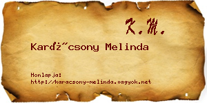 Karácsony Melinda névjegykártya